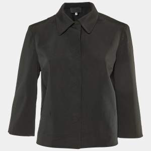 D&G Black Crepe Light Weight Shirt Jacket M