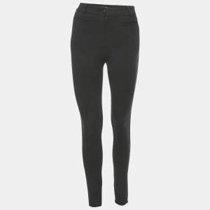 Pre Owned D&G Black Viscose Blend Stretch Slim Fit Trousers S 