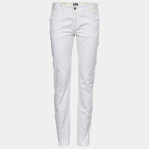Pre Owned D&G White Denim Audacious Tapered Jeans Waist: 32"