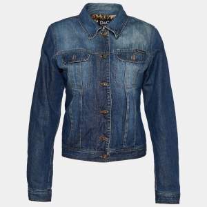 D&G Blue Denim Button Front Jacket S
