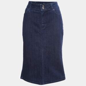 D&G Blue Denim Pencil Skirt L