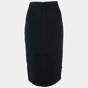 D&G Black Wool Pencil Skirt M