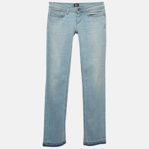 D&G Blue Washed Denim Low Waist Tight Fit Jeans S Waist 25"