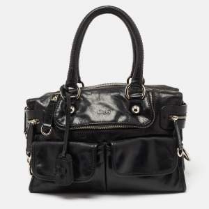 D&G Black Leather Emy Satchel