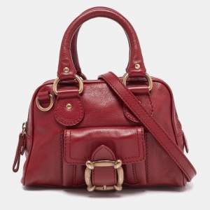 D&G Maroon Leather Satchel