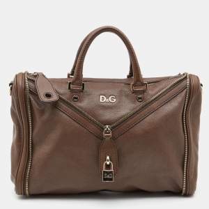 D&G Brown Leather Vilma Bag
