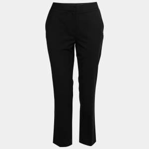 Diane Von Furstenberg Black Wool Tailored Trousers M