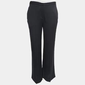 Diane Von Furstenberg Black Silk Wide Leg Pants S