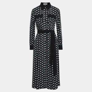 Pre Owned Diane Von Furstenberg Polyester Midi Dress M