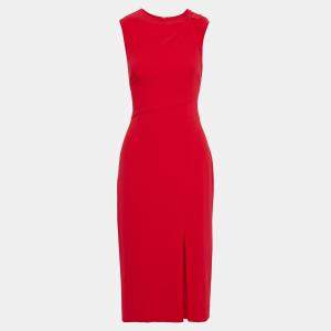 Pre Owned Diane Von Furstenberg Triacetate Midi Dress 12