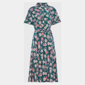 Pre Owned Diane Von Furstenberg Silk Midi Dress 2