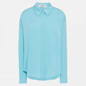 Pre Owned Diane Von Furstenberg Silk Long Sleeved Top 4