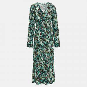 Pre Owned Diane Von Furstenberg Viscose Midi Dress M