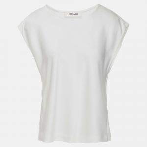 Pre Owned Diane Von Furstenberg Triacetate Sleeveless Top L