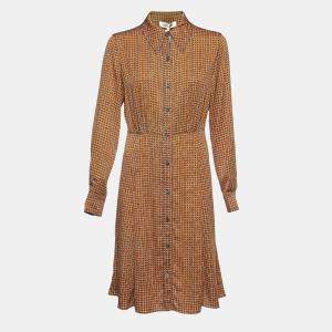 Pre Owned Diane Von Furstenberg Silk Knee Length Dress M