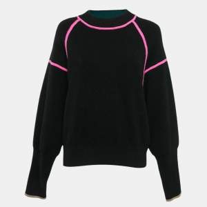 Diane Von Furstenberg Black Wool Rhlyee Jumper L