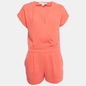 Diane Von Furstenberg Pink Crepe Emerson Romper S