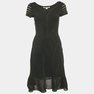 Diane Von Furstenberg Black Jersey Mini Dress S