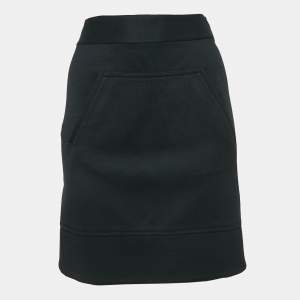 Diane Von Furstenberg Black Wool Jersey Jourdan Mini Skirt S