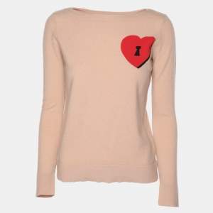 Diane Von Furstenberg Beige Knit Wool Phima Locket Sweater M