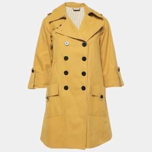 Diane Von Furstenberg Yellow Cotton Lina Lamonte Coat XS