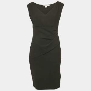 Diane Von Furstenberg Black Crepe Sleeveless Bevin Short Dress L
