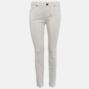 Diane Von Furstenberg Printed Denim Skinny Chainlink Jeans M Waist 30"