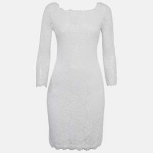 Diane Von Furstenberg White Lace Mini Dress M