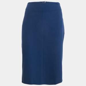 Diane Von Furstenberg Blue Jersey Esme Pencil Skirt L