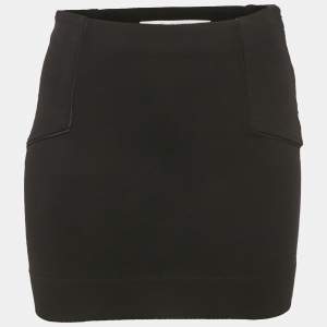 Diane Von Furstenberg Black Crepe Mini Skirt XS