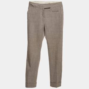 Pre Owned Diane Von Furstenberg Grey Wool Nicollete Trouser S