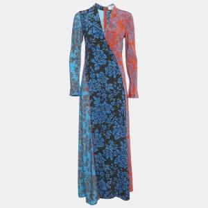 Diane Von Furstenberg Multicolor Printed Silk Maxi Dress S
