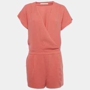 مملوكة مسبقًا Diane Von Furstenberg Orange Crepe Playsuit M