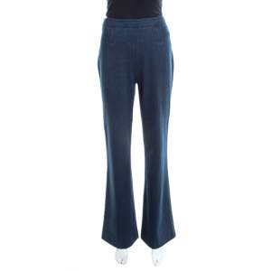 Diane Von Furstenberg Indigo Stretch Denim High Rise Flared Joan Jeans M