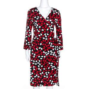 Pre Owned Diane von Fursternberg Multicolor Printed New Julian Two Wrap Dress XL