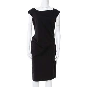 Diane von Furstenberg Black Gabi Knit Suiting Dress M
