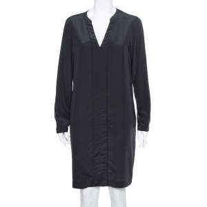 Diane von Furstenberg Black Silk Hilary Dress L