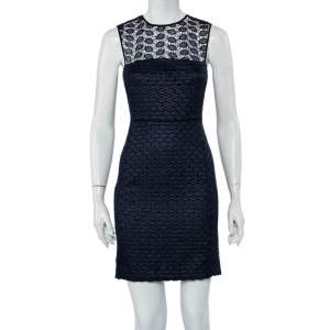 Diane Von Furstenberg Navy Blue Kinchu SG Lace Dress S