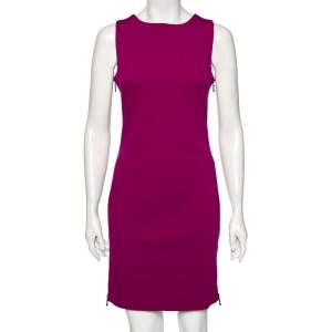 Pre Owned Diane von Furstenberg Fuchsia Knit Leigh Dress M