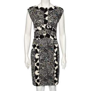 Diane Von Furstenberg Multicolor Printed Silk Knit Stirling Dress S