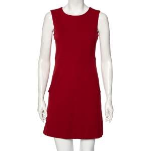 Pre Owned Diane von Furstenberg Red Knit Sleeveless Carpreena Mini Dress S
