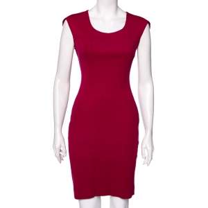 Diane von Furstenberg Berry Pink Jersey Manette Sheath Dress S 