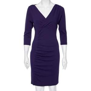 Diane Von Furstenberg Purple Knit Basuto Short Dress S