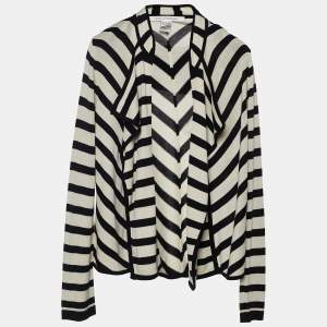 Diane von Furstenberg  Monochrome Cotton Silk Melina Cardigan M
