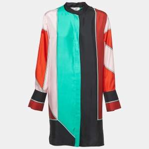 Diane Von Furstenberg Multicolor Silk Shirt Dress M