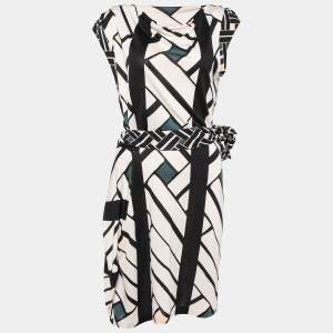 Pre Owned Diane von Furstenberg Multicolored Printed Silk Vanda Dress XL