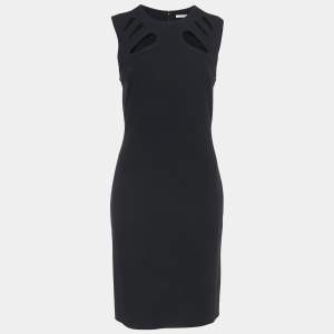 Diane Von Furstenberg  Black Jersey Cut-Out Midi Dress M