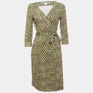 Diane Von Furstenberg Multicolor Jersey Wrap Dress M