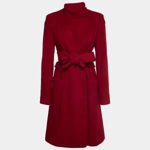 Diane von Furstenberg Red Felted Wool Sabrina Coat M
