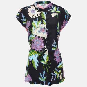 Diane Von Furstenberg Multicolor Printed Silk Blouse M